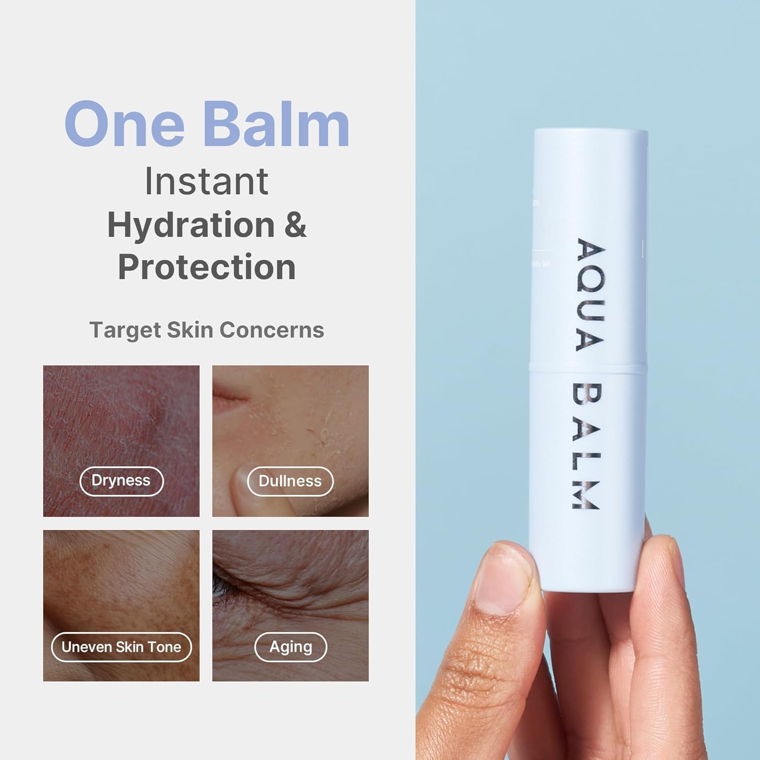 KAHI Wrinkle Bounce Multi Balm Stick | PDRN Collagen Wrinkle Stick | Korean Skin Care |All-in-One Hydrating Lip Balm Eye Cream Neck Cream Make Up Base & Face Mist Moisture Balm