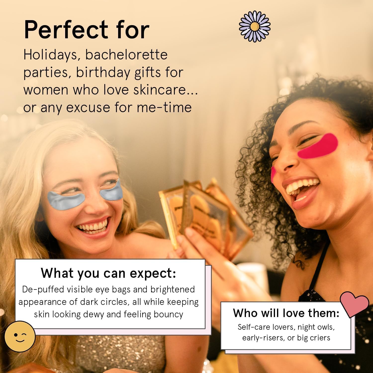 grace & stella Award Winning Under Eye Mask - Birthday Gifts for Women - Gel Eye Patches for Dark Circles, Puffy Eyes, Undereye Bags - Gifts for Mom - Vegan Self Care (24 Pairs, Gold)