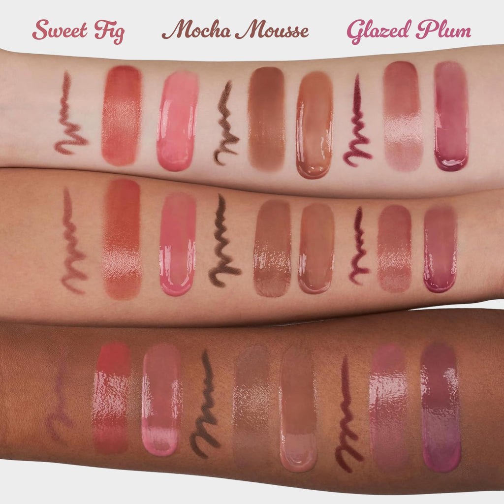 rom&nd Volume Hack Trio | 3-Step Plumping Lip Combo Set | Korean Lip Kit | Hydrated & Glossy Look | Trending on TikTok | Fuller Looking Finish | Sweet Fig Set