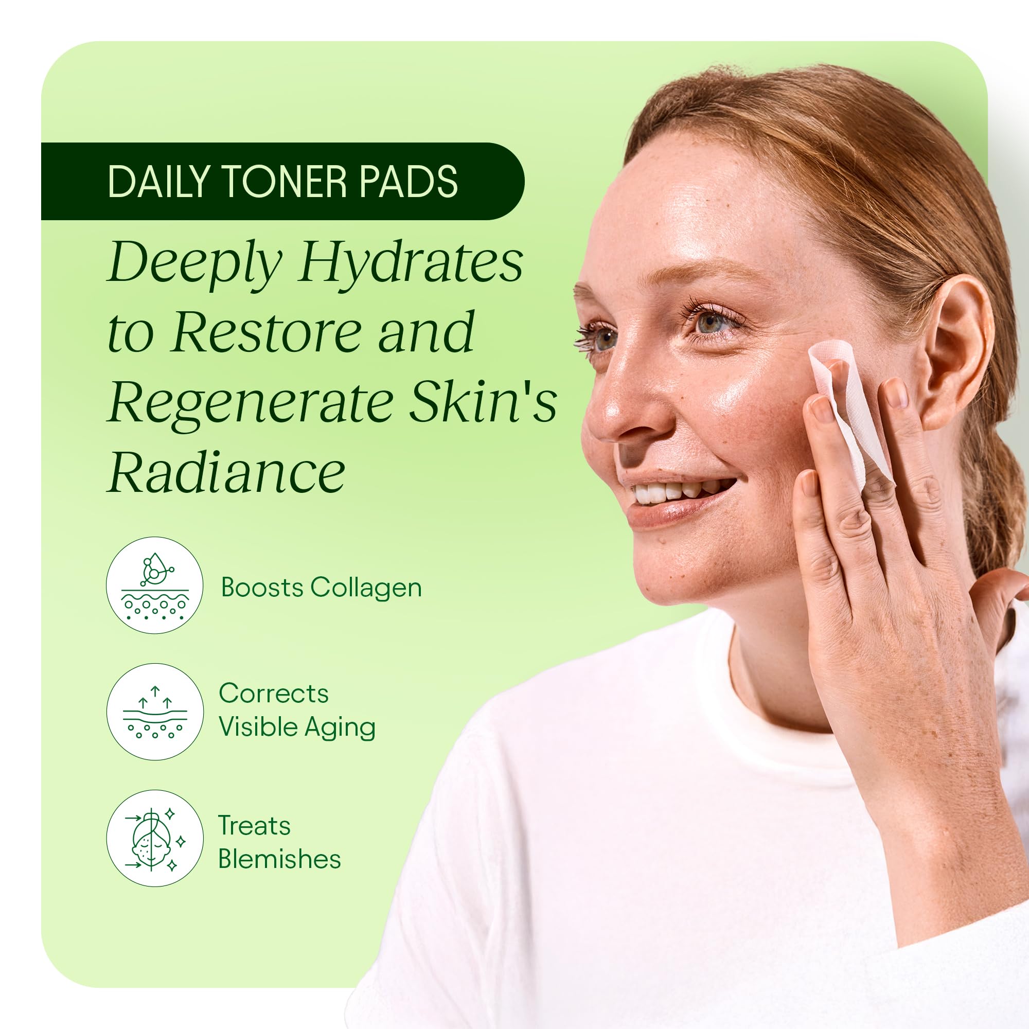 JiYu Toning Polish Pads - Korean Skincare for Dark Spots, Wrinkles & Dull Skin - Hydrating Facial Treatment with Snail Mucin, Niacinamide, Peptides & Centella - 100 Count